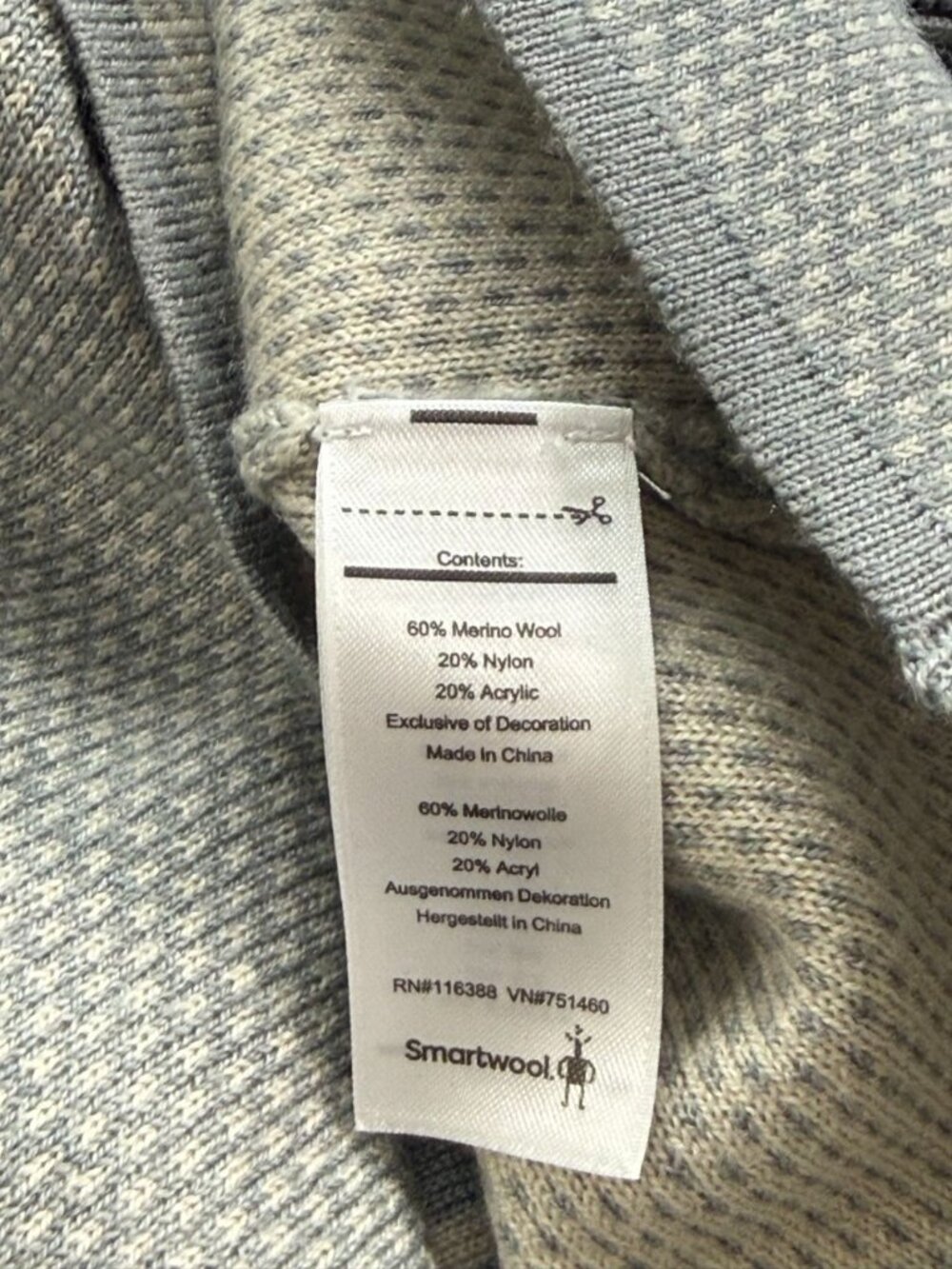 Smartwool Women's Full Zip Wool Sweater Jacket Gray Blue Merino Wool Size XS - Picture 8 of 11